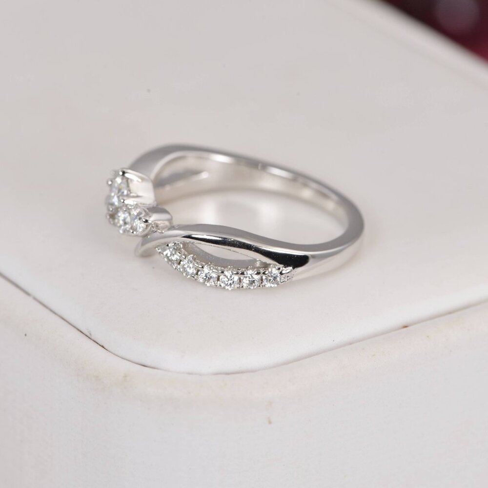 Certified Moissanite Ring Guard Enhancer Band Ring 925 - Picture 14 of 16